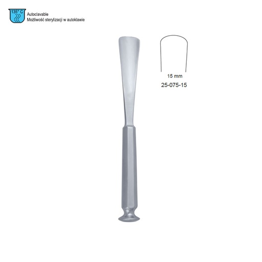 [OG.510.150] Gouge bone Stille straight 15x205mm