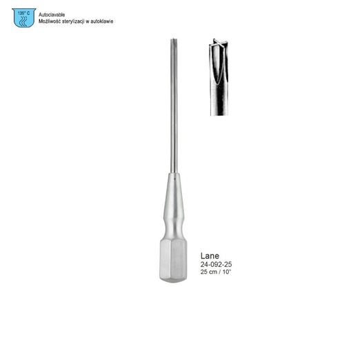 [OP.322.250] Osteotome Lexer fiber handle straight 25x220mm
