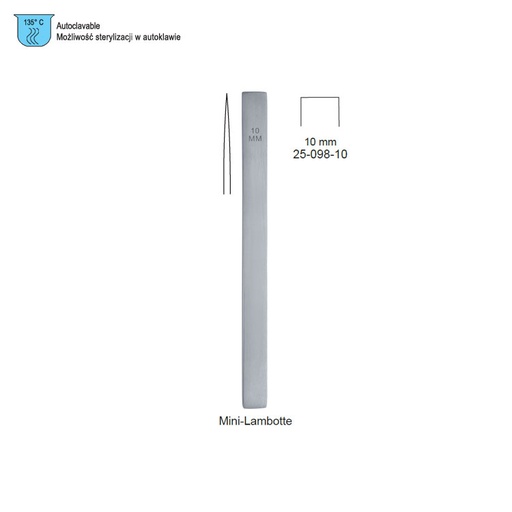 [OP.374.100] Osteotome Lambotte Mini straight 10x125mm
