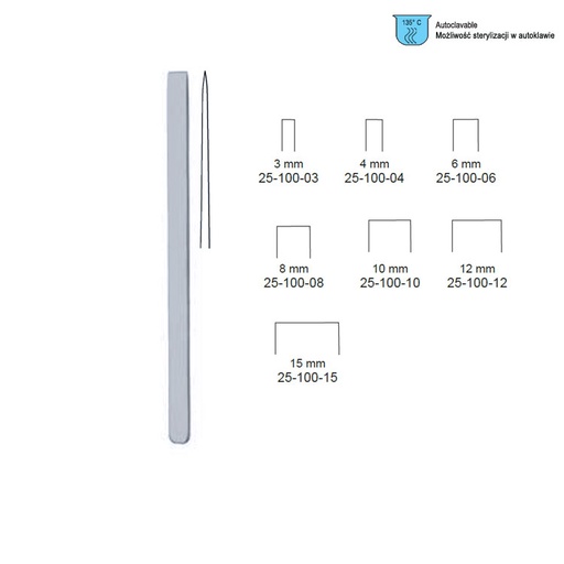 [OP.388.120] Osteotome Lambotte straight 12x170mm