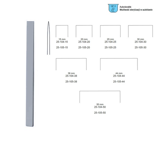 [OP.410.150] Osteotome Lambotte straight 15x240mm