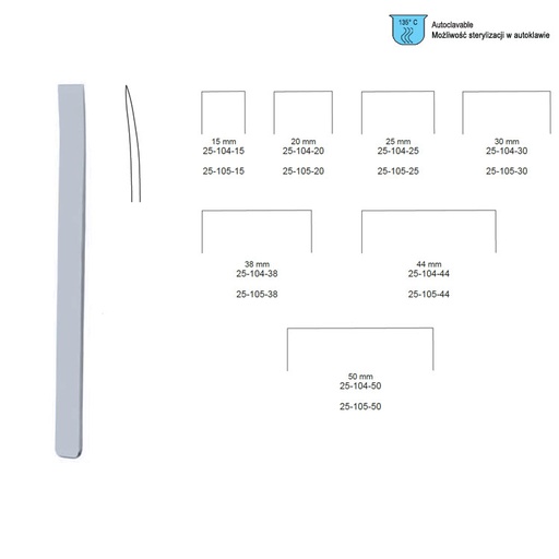 [OP.411.150] Osteotome Lambotte curved 15x240mm