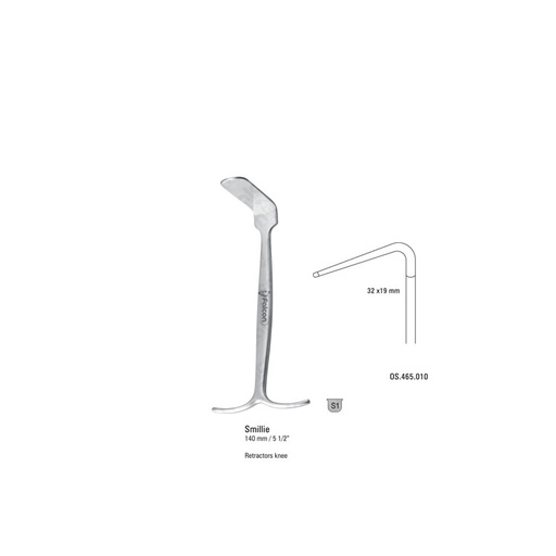 [OS.465.010] Retractor knee Smillie angled 32x19x140mm