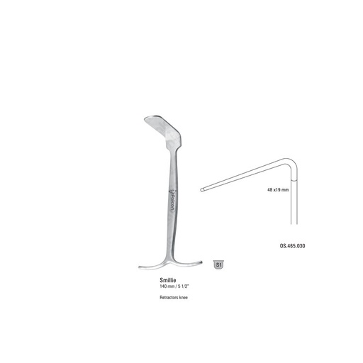 [OS.465.030] Retractor knee Smillie angled 48x19x140mm
