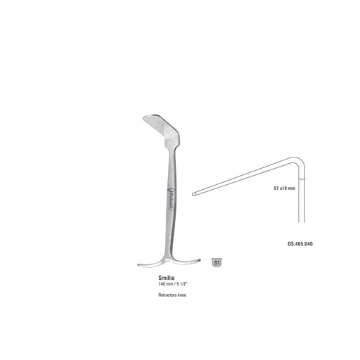 [OS.465.040] Retractor knee Smillie angled 57x19x140mm