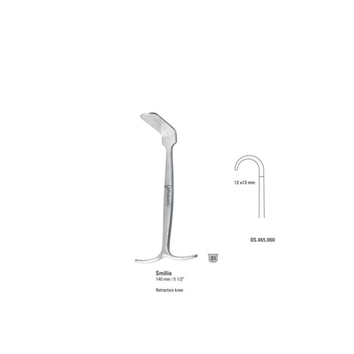 [OS.465.060] Retractor knee Smillie curved 12x13x140mm