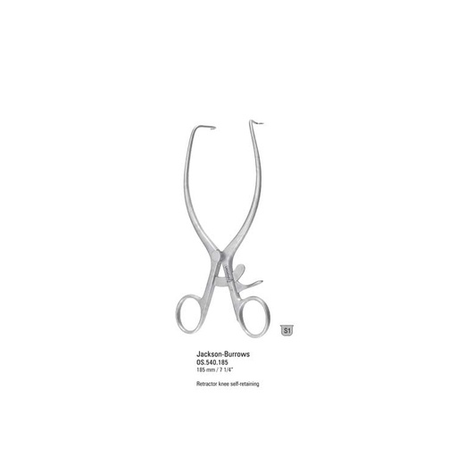 [OS.540.185] Retractor knee self-retaining Jackson-Burrows blunt 185mm 