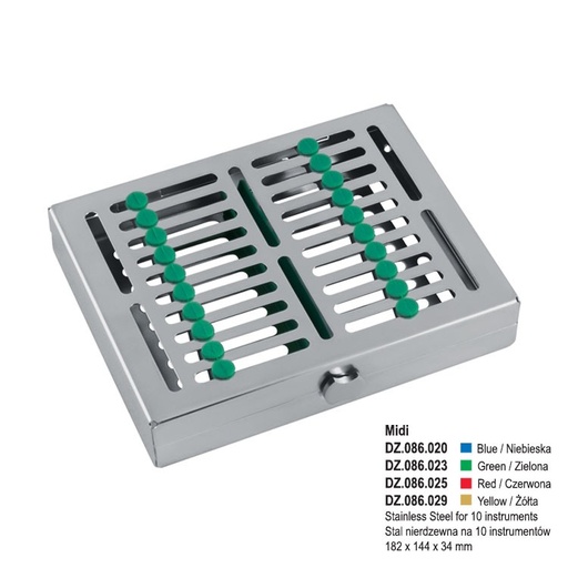 [DZ.086.020] TWIST-LOCK Cassette Tray with cover MIDI, blue