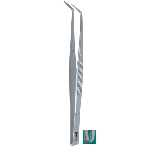 [DD.911.050] Tweezers College TOE serrated 150mm 