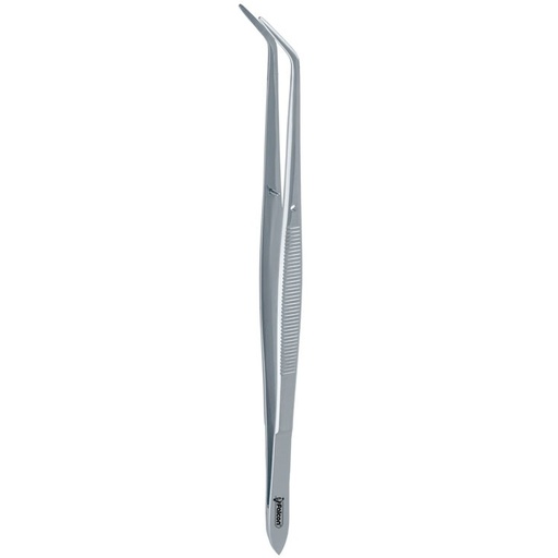 [DD.935.010] Tweezers Flagg serrated angled fig. 1