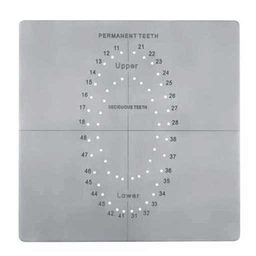 [DR.948.000] Rubber dam template stainless steel 