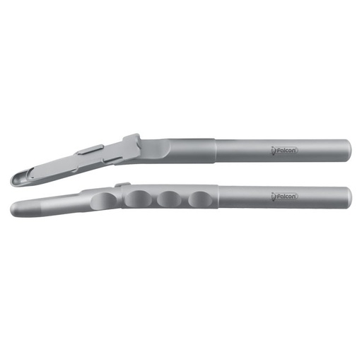 [DS.849.020] Stainless steel bone scraper angled complete