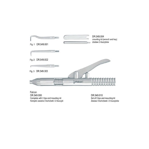 [DR.549.000] Falcon automatic crown remover, complete set 