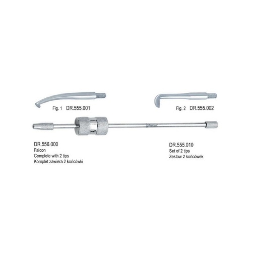 [DR.556.000] Manual crown remover single ended, complete set