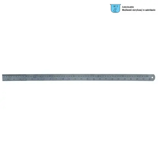 [BA.225.600] Ruler stainless steel cm/inches 600mm/24"