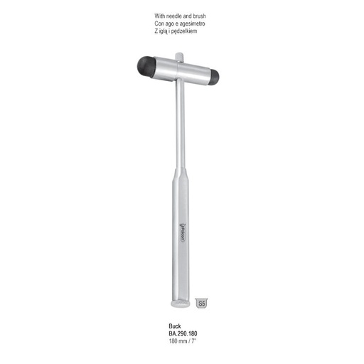 [BA.290.180] Percussion hammer Buck with needle and brush 180mm 