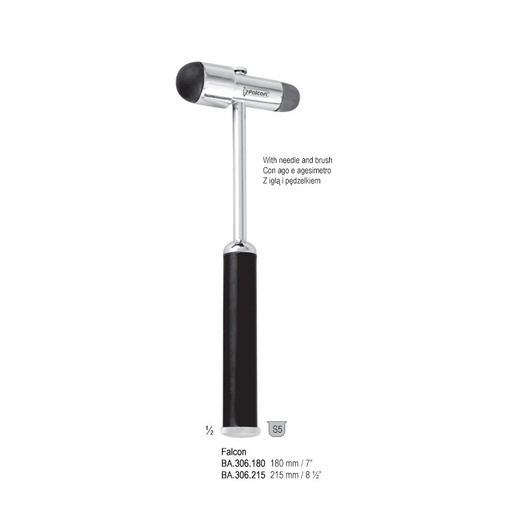 [BA.306.180] Percussion hammer Falcon with needle and brush 180mm