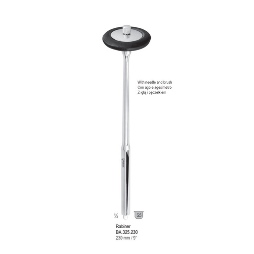 [BA.325.230] Percussion hammer Rabiner with needle and brush 230mm 