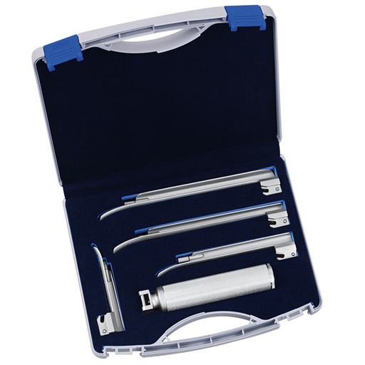[BA.457.000] Laryngoscope standard light Miller set blades fig. 1 to 4 + Midi handle