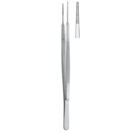 [BD.380.175] Forceps dissecting Gerald serrated straight 175mm
