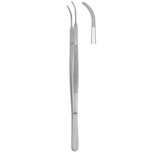 [BD.381.175] Forceps dissecting Gerald serrated curved 175mm