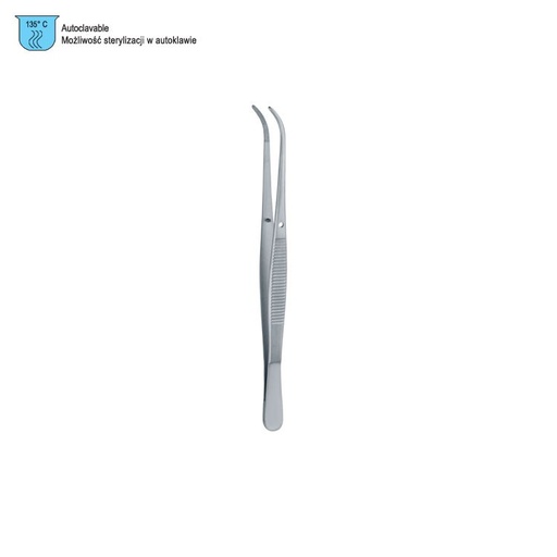 [BD.395.125] Forceps dissecting Semken serrated curved 125mm