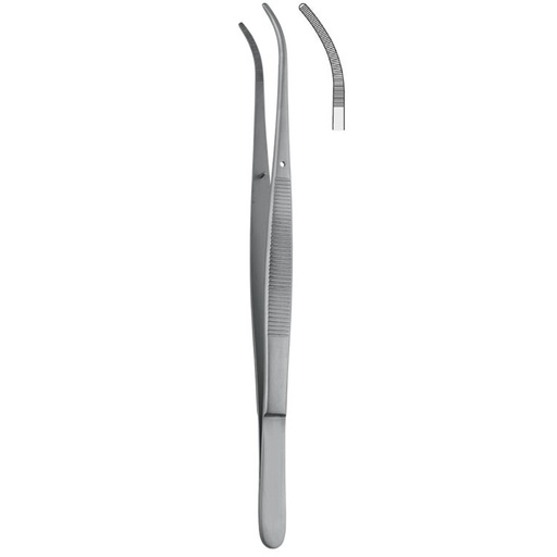[BD.425.250] Forceps dissecting Potts-Smith serrated curved 250mm