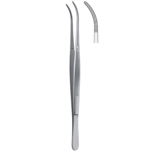 [BD.431.170] Forceps dissecting Taylor serrated curved 170mm