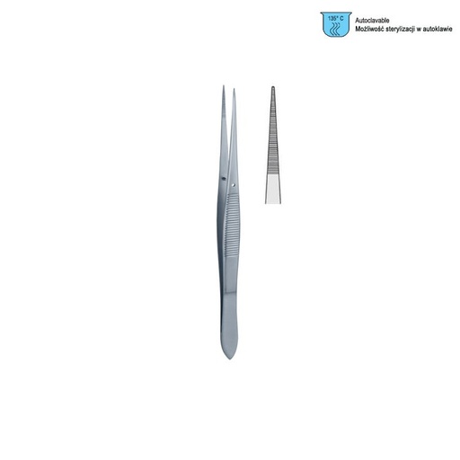 [BD.506.130] Forceps dissecting Falcon-Pointed serrated 130mm