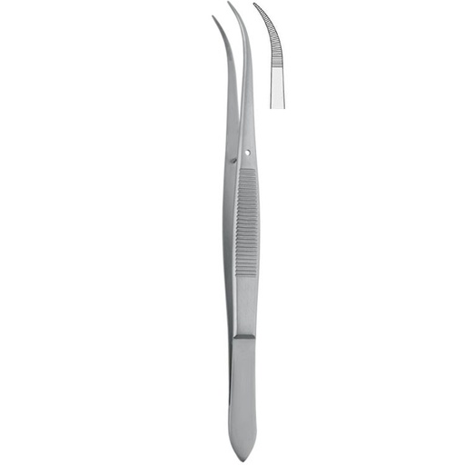 [BD.507.150] Forceps dissecting Falcon-Pointed serrated curved 150mm