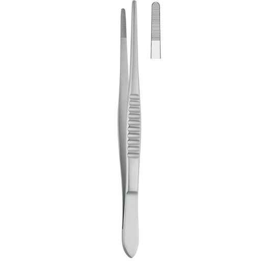 [BD.510.155] Forceps dissecting Standard (USA-Pattern) serrated 155mm