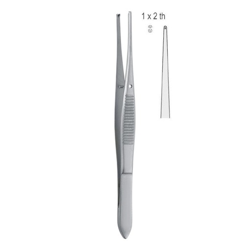 [BD.600.100] Forceps tissue Iris 1x2th straight 100mm
