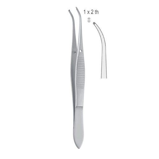 [BD.601.100] Forceps tissue Iris 1x2th less curved 100mm