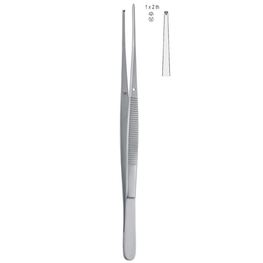 [BD.644.150] Forceps tissue Semken 1x2th straight 150mm