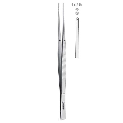 [BD.682.170] Forceps tissue Taylor 1x2th wedge end straight 170mm