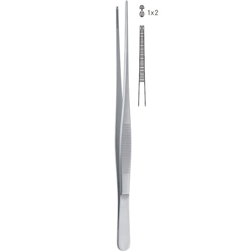 [BD.690.200] Forceps Dissecting Brophy Tissue 1x2th Straight 200mm