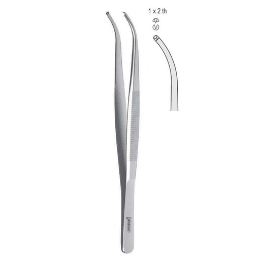 [BD.753.160] Forceps tissue Falcon-Medium 1x2th curved 160mm