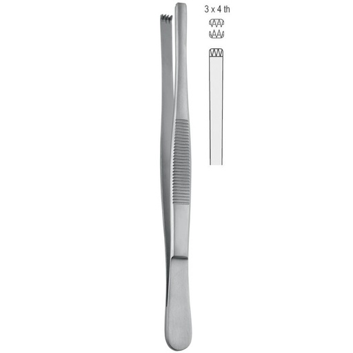 [BD.758.200] Forceps tissue Falcon-Standard 3x4th 200mm