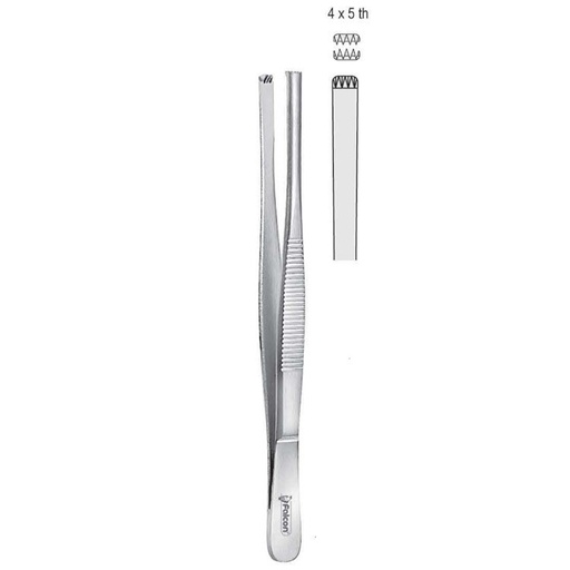 [BD.760.145] Forceps tissue Falcon-Standard 4x5th 145mm