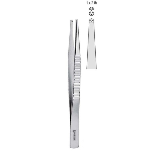 [BD.770.200] Forceps tissue Treves (English pattern) 1x2th 200mm