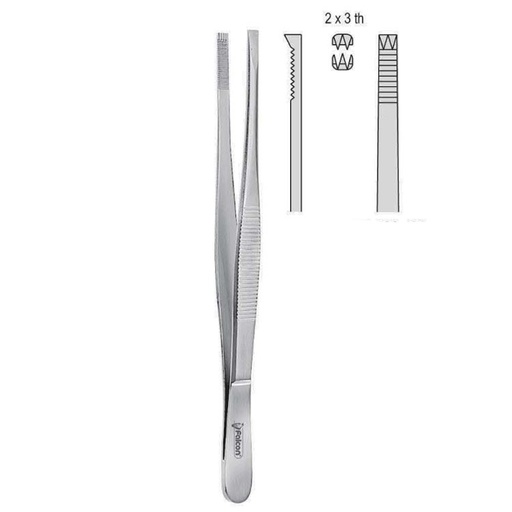 [BD.790.150] Forceps tissue Adlerkreutz 2x3th 150mm