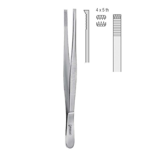 [BD.791.150] Forceps tissue Adlerkreutz 4x5th 150mm