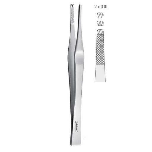 [BD.802.200] Forceps tissue Lane 2x3th 200mm
