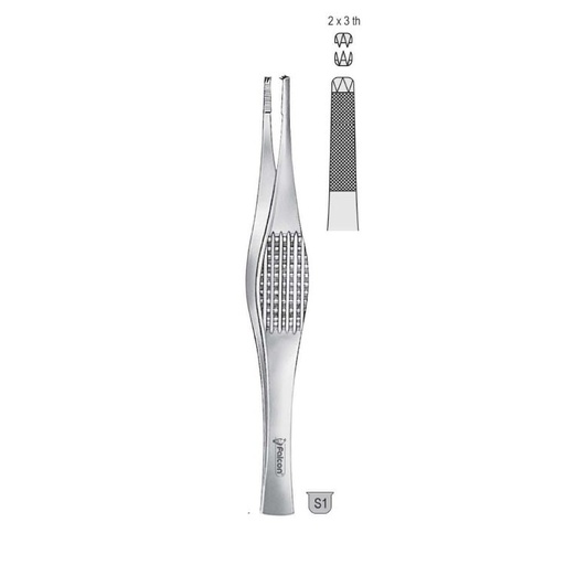 [BD.831.180] Forceps tissue Ramsey 2x3th 180mm