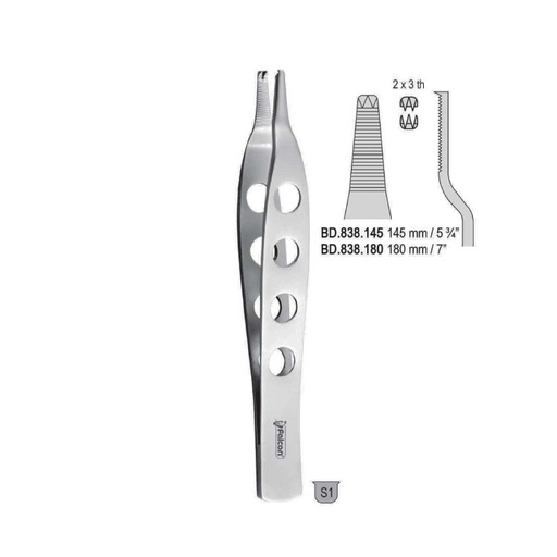 [BD.838.180] Forceps tissue Jean 2x3th 180mm