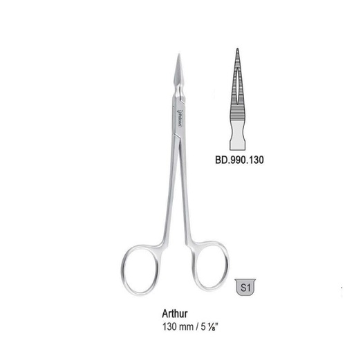 [BD.990.130] Forceps splinter Arthur straight 130mm