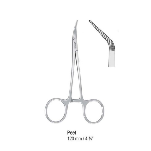 [BD.995.045] Forceps splinter Peet less curved 120mm