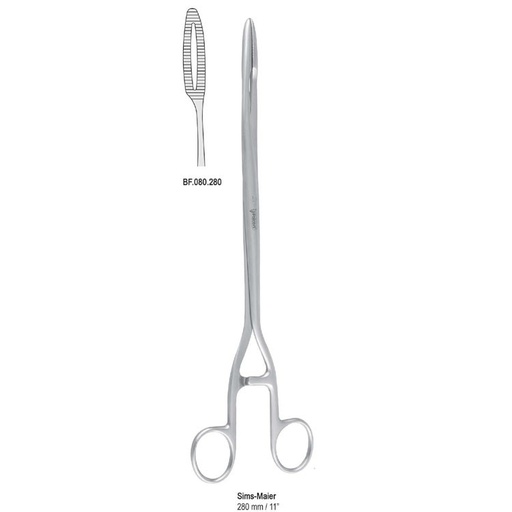 [BF.080.280] Forceps dressing Sims-Maier straight 280mm 