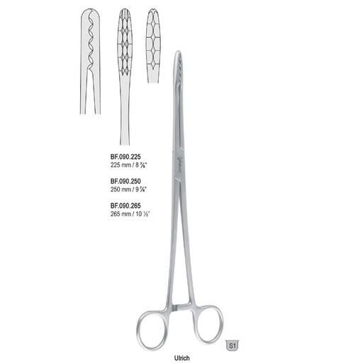 [BF.090.265] Forceps dressing Ulrich straight 265mm