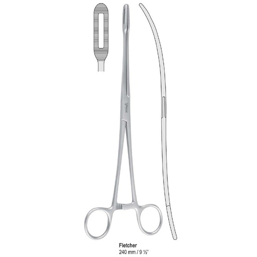 [BF.116.240] Forceps dressing Fletcher straight 240mm